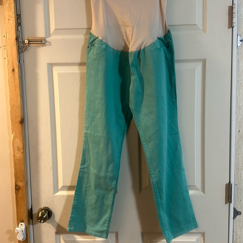 LIZ LANGE MATERNITY FULL PANEL JEANS: BLUE: NEW WITHOUT TAGS: SIZE 6
